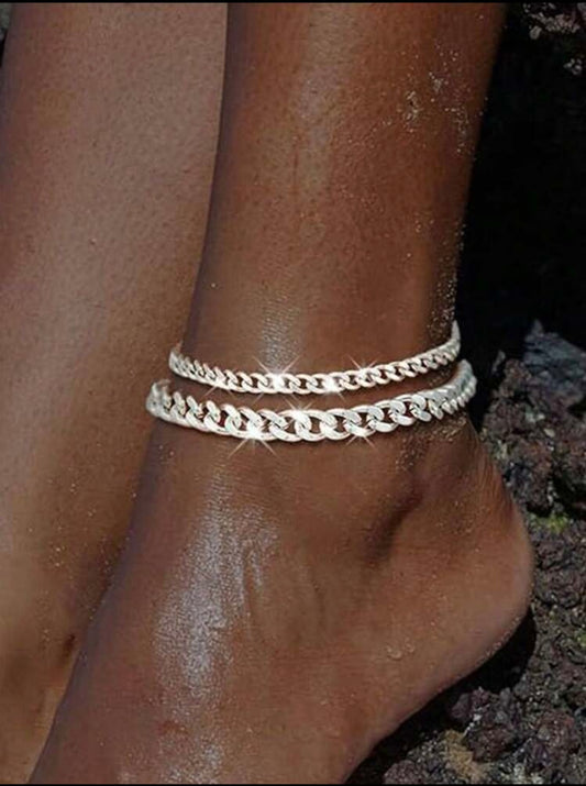 silver anklet